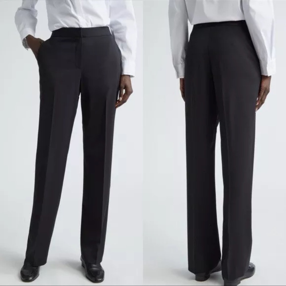 Lafayette 148 New York Irving Straight Leg Stretch Wool Pants